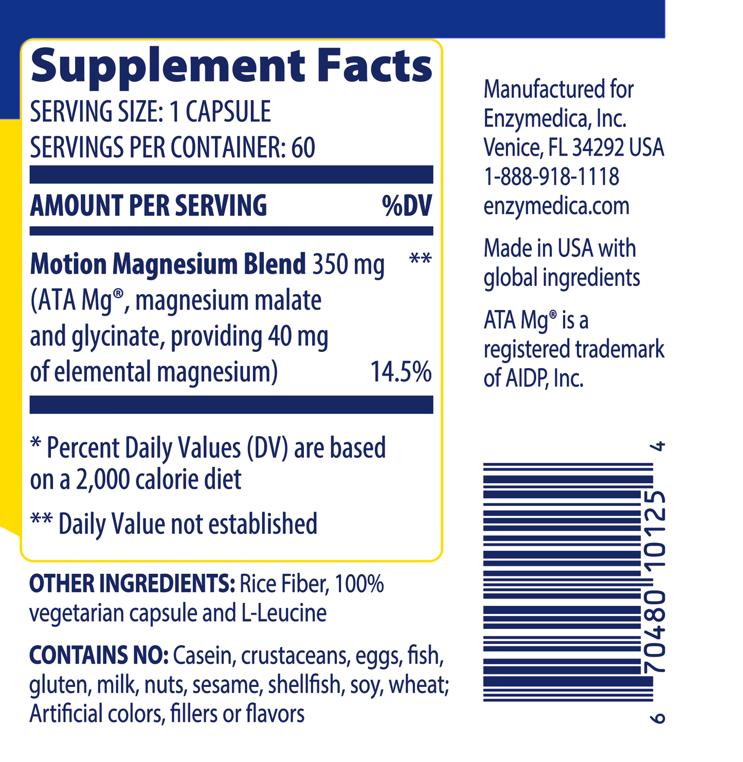 Magnesium Motion 60ct by Enzymedica®