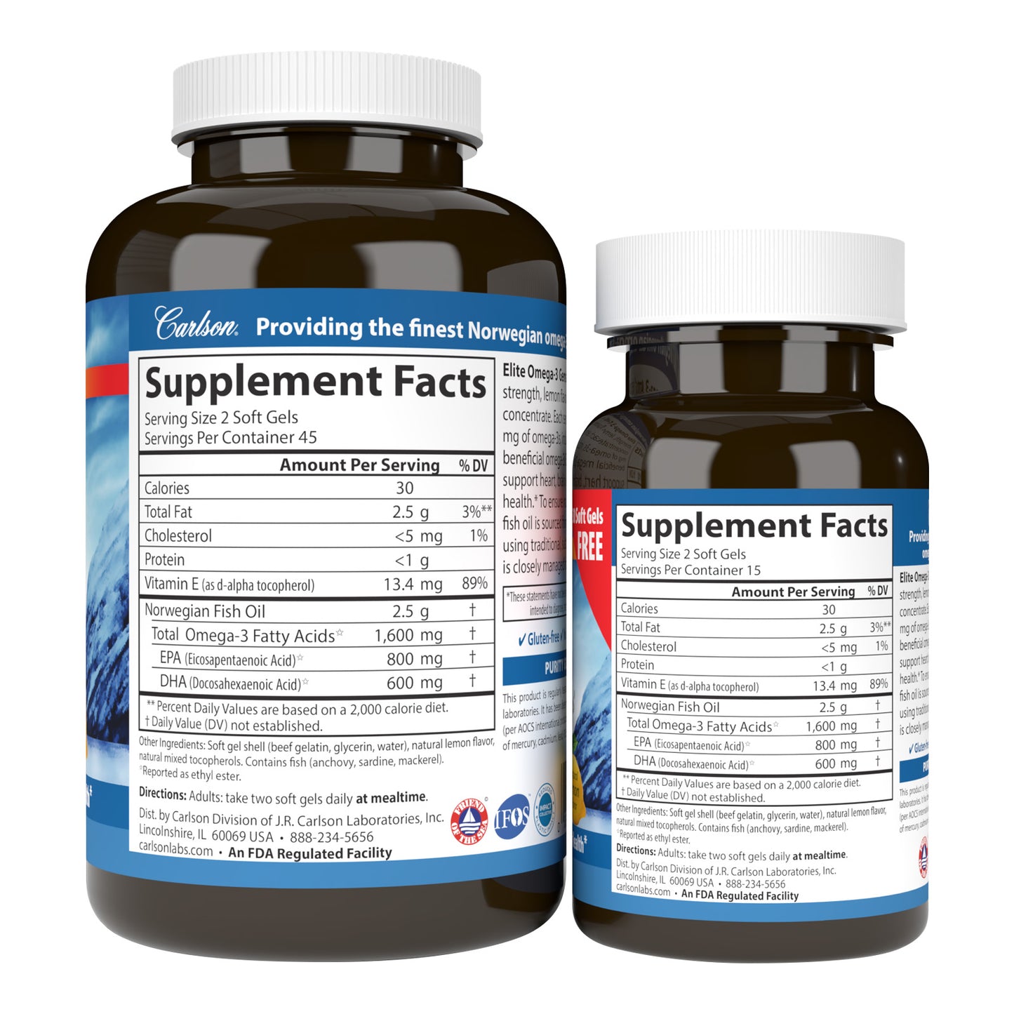 Elite Omega-3 Gems® 1600mg 120ct by Carlson