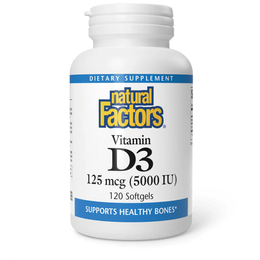 D3 5,000IU/125mcg 120ct by Natural Factors