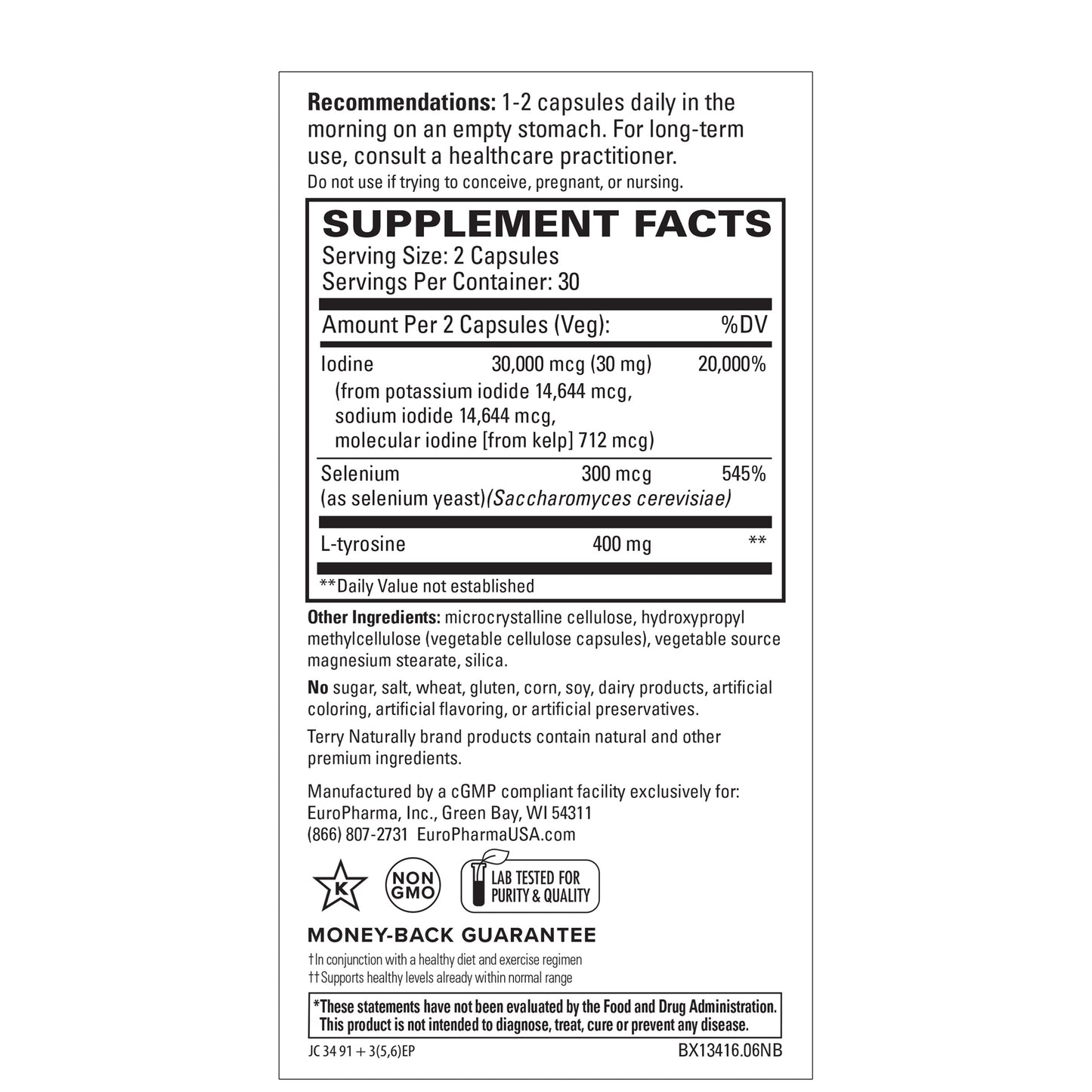 Thyroid Care Plus 60ct by Terry Naturally