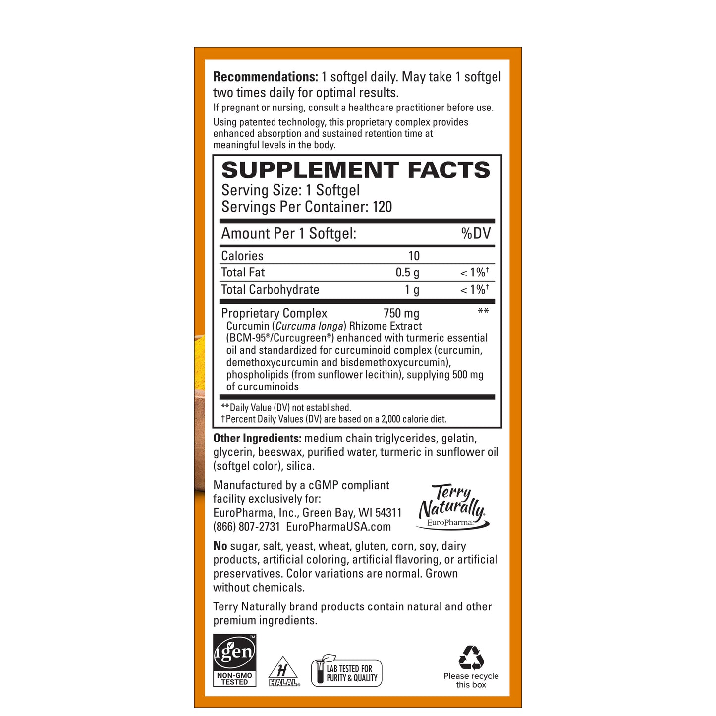 CuraMed® 750mg 120ct by Terry Naturally