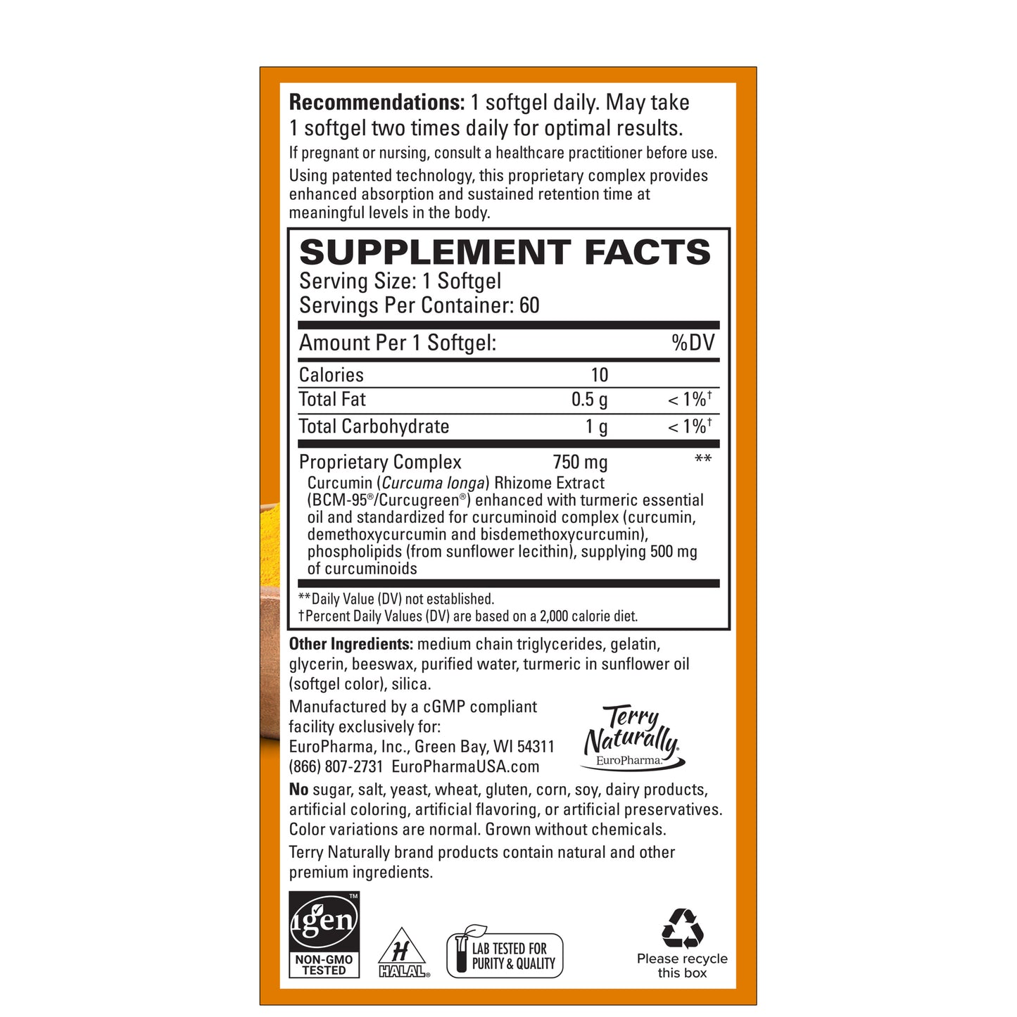 CuraMed® 750mg 60ct by Terry Naturally