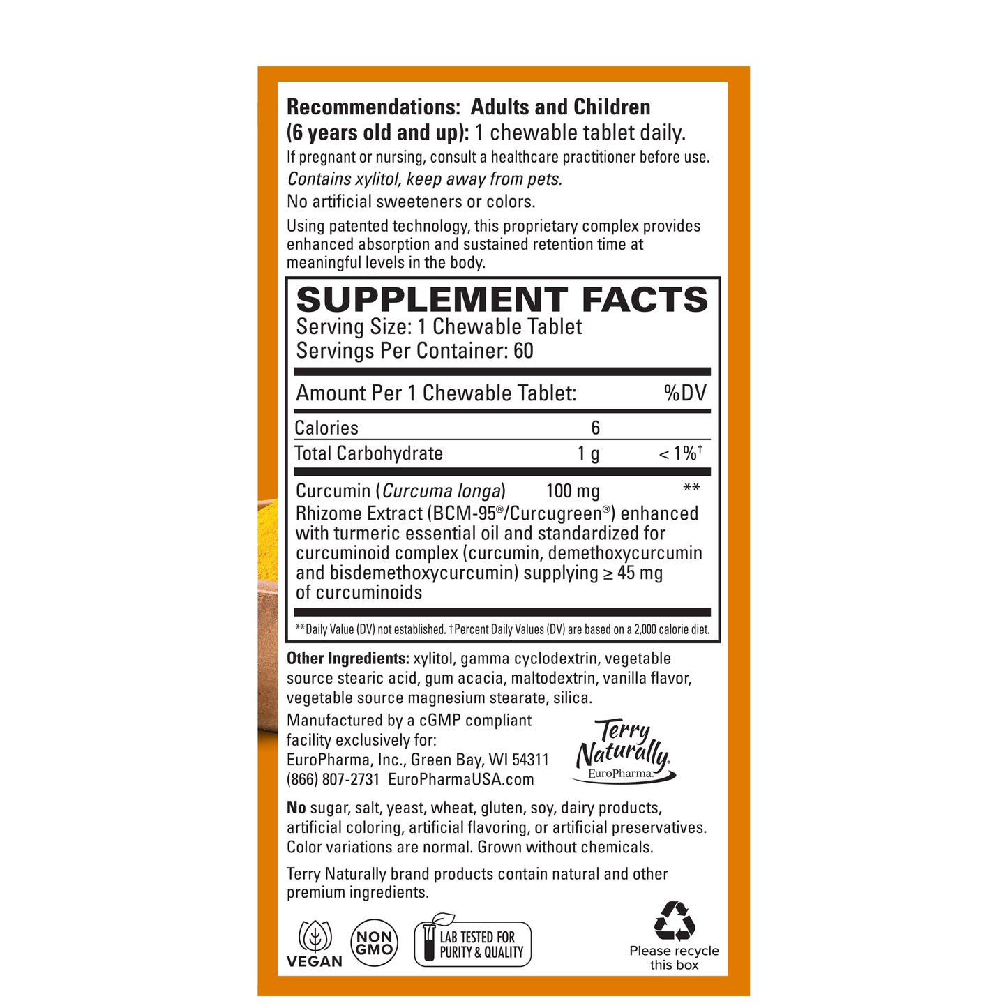 CuraMed® 100mg Chewable 60ct by Terry Naturally