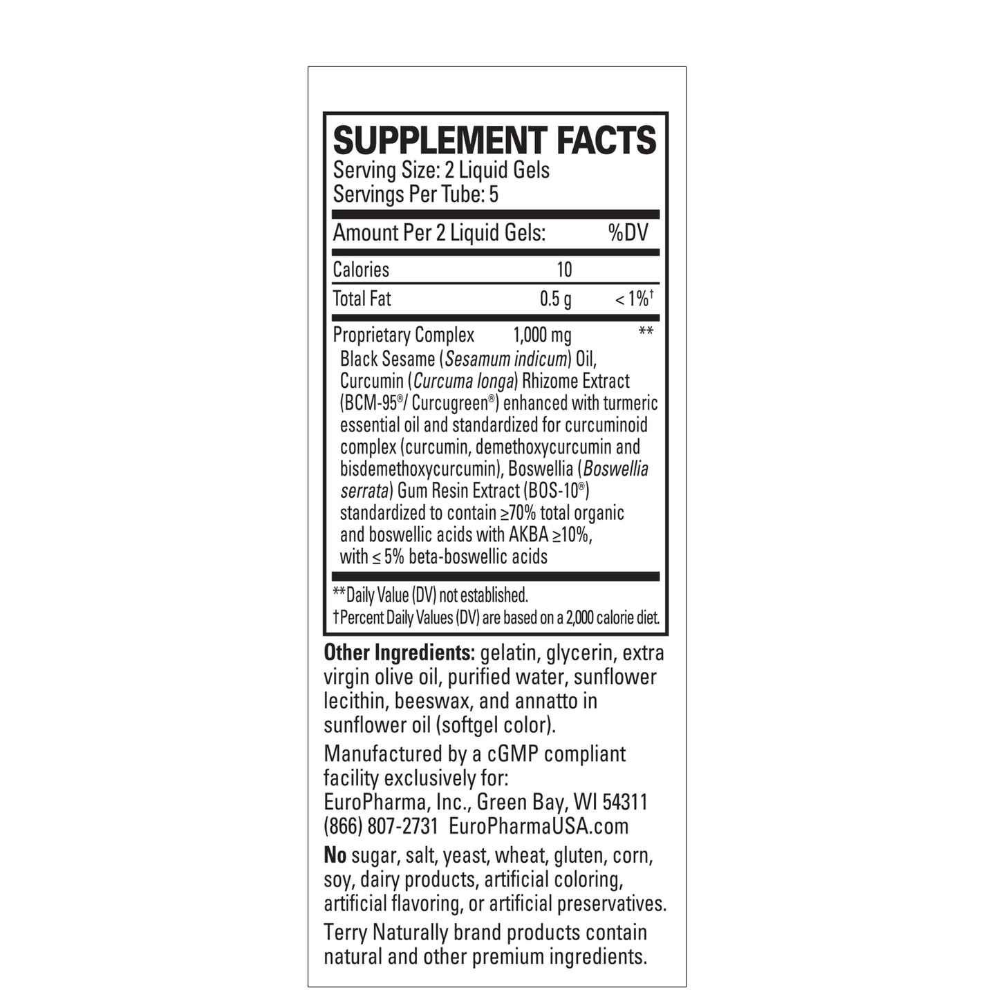 CuraMed® Acute Pain Relief 60ct by Terry Naturally