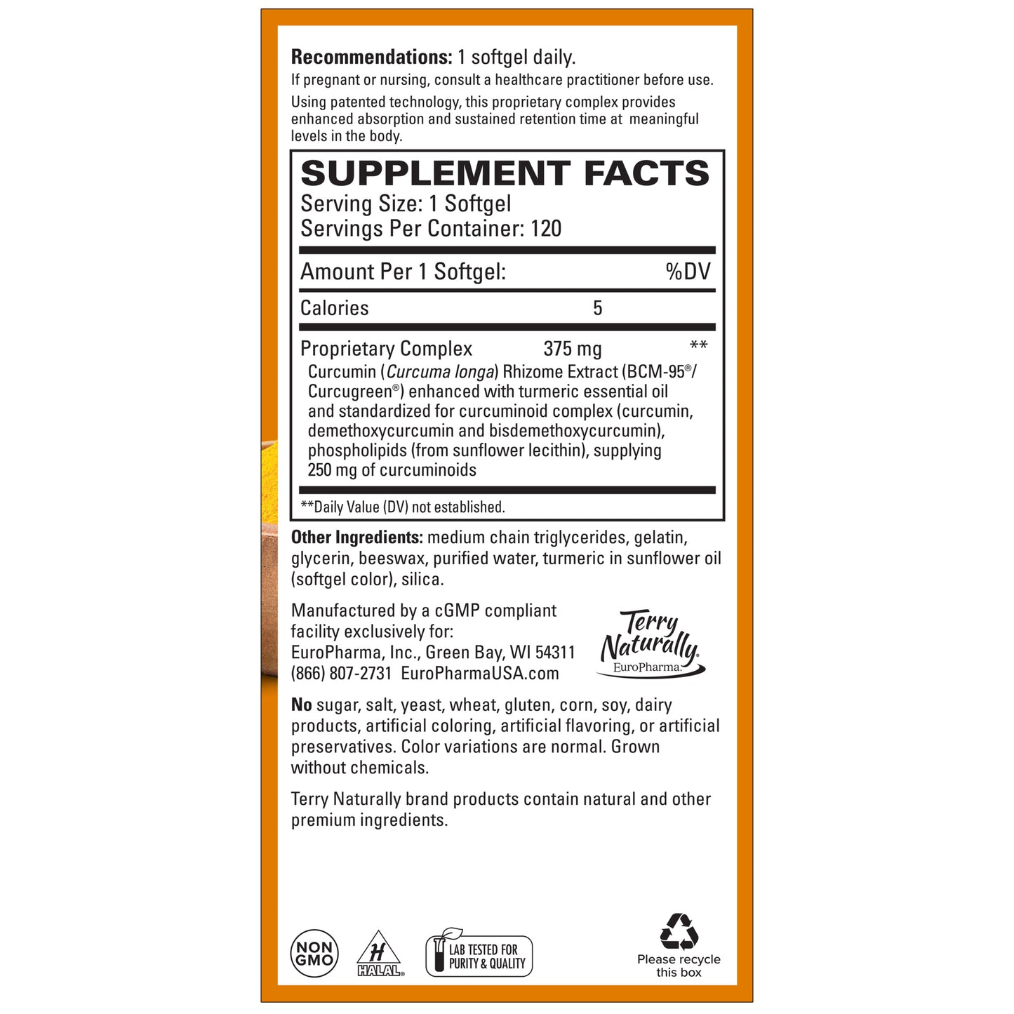 CuraMed® 375mg 120ct by Terry Naturally
