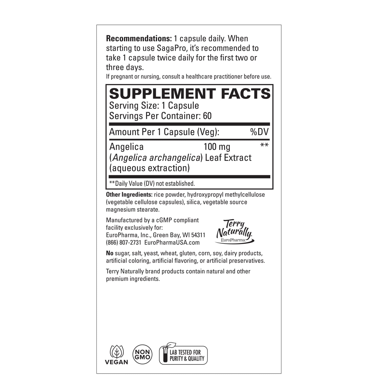 SagaPro® Bladder Health 60ct by Terry Naturally