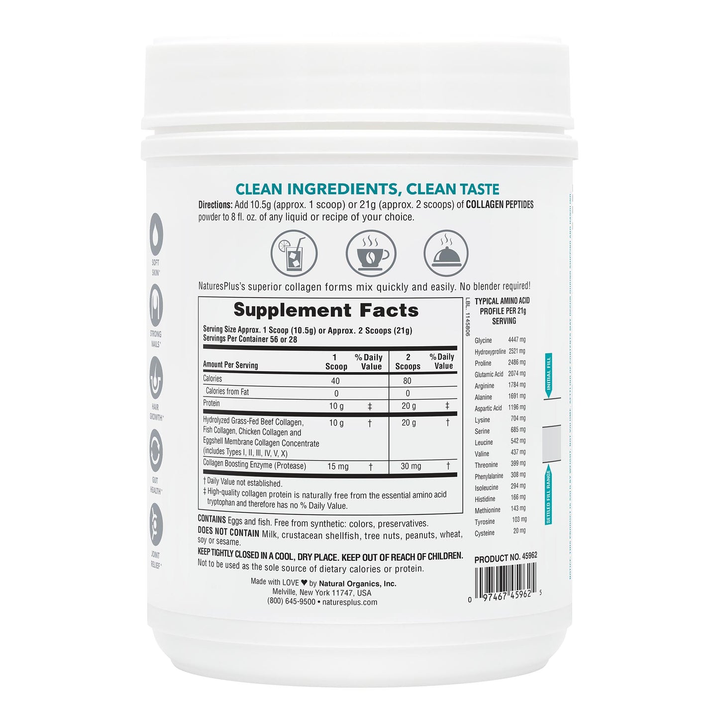 Collagen Peptides Unflavored 1.3lbs by NaturesPlus®