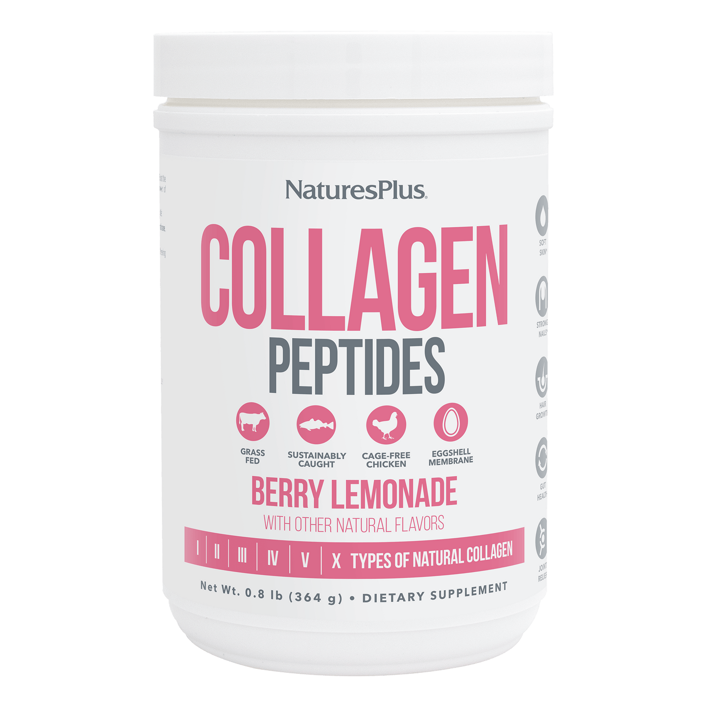 Collagen Peptides Berry Lemonade 364g by NaturesPlus®