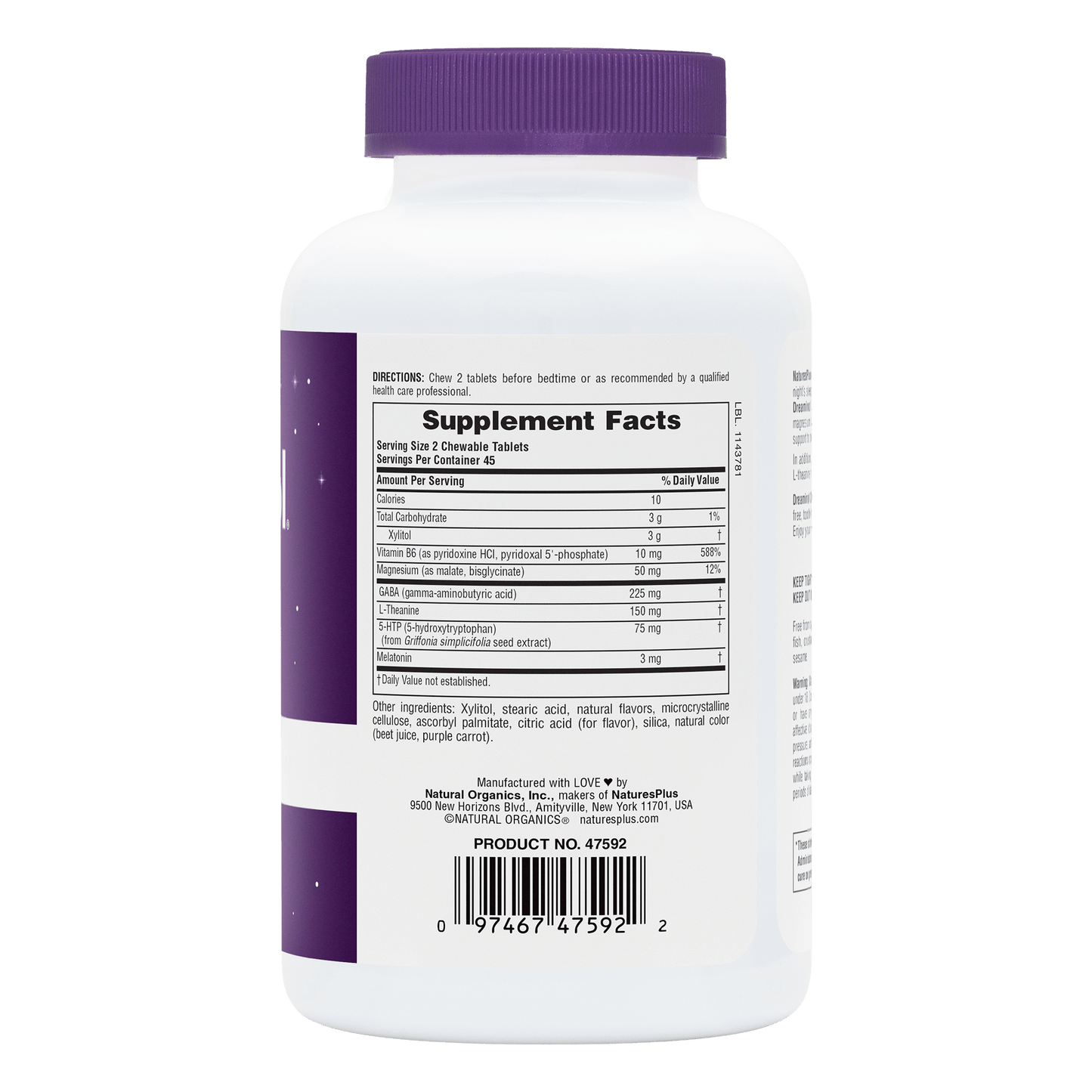 Dreaminol® Sleep Chewable 90ct by NaturesPlus