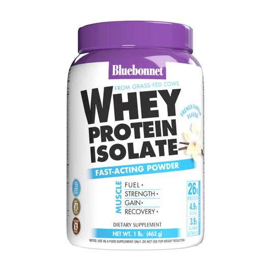 Whey Protein Isolate French Vanilla 1lb by Bluebonnet