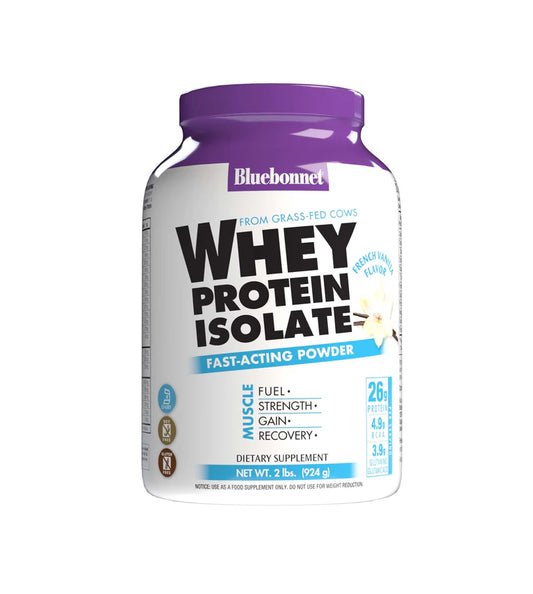 Whey Protein Isolate French Vanilla 2lb by Bluebonnet