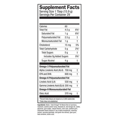Total Omega® 3-6-9 Orange Crème 16oz by Barlean's